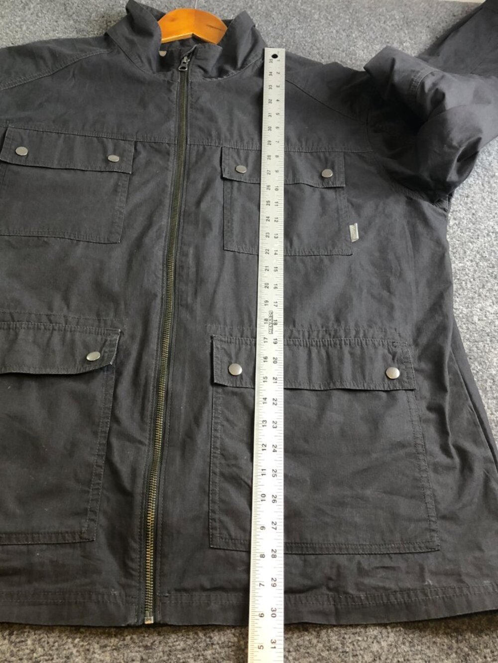 Columbia Bear Creek Mens Jacket XL Gray Lightweight Zip Snap Utility Pockets - Picture 6 of 13